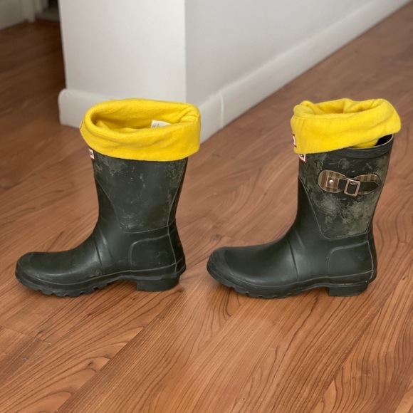 Festival Hunter Rain boots, Fleece socks, EUC! 7/8 - Picture 4 of 16